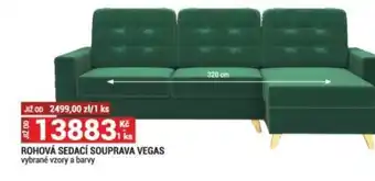 Merkury Market ROHOVÁ SEDACÍ SOUPRAVA VEGAS vybrané vzory a barvy nabídka