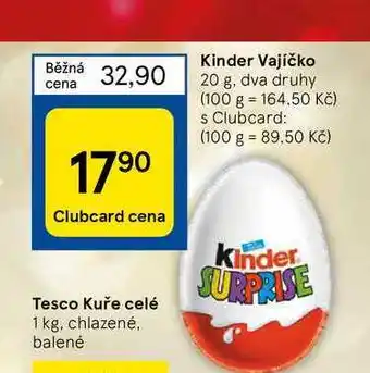 Tesco Kinder vajíčko 20 g nabídka