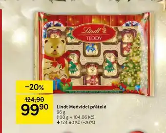 Tesco Lindt medvídci přátelé 96 g nabídka
