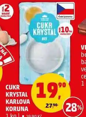 Penny Market Cukr krystal karlova koruna, 1 kg nabídka