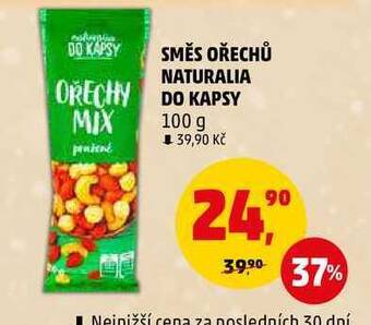Penny Market Směs ořechů naturalia orechy do kapsy mix, 100 g nabídka