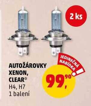 Penny Market Autožárovky xenon, clear h4, h7, 1 balení nabídka