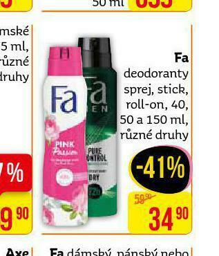 Teta Fa deodorant nabídka