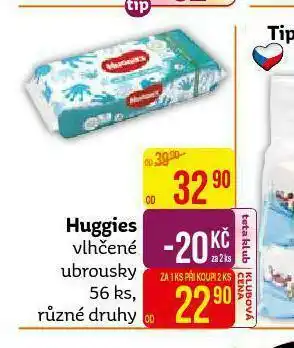 Teta Huggies dětské vlhčené ubrousky nabídka