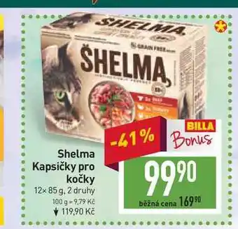 Billa Shelma kapsičky pro kočky 12x 85 g nabídka
