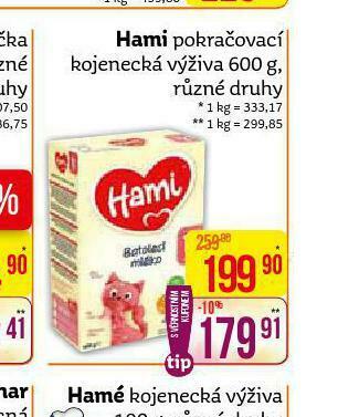 Teta Hami pokračovací kojenecká výživa nabídka