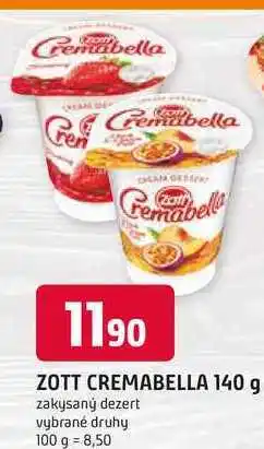 Zott cremabella 140 g