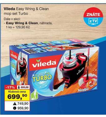 Barvy a laky drogerie Vileda easy wring & clean mop set turbo nabídka