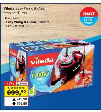 Barvy a laky drogerie Vileda easy wring & clean mop set turbo nabídka