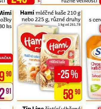 Teta Hami mléčná kaše nabídka