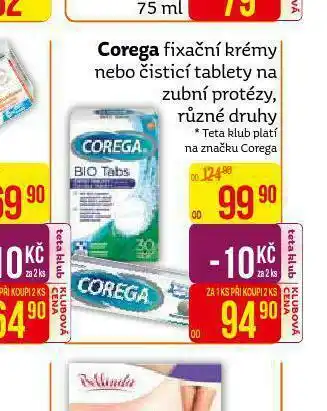 Teta Corega fixační krémy nabídka
