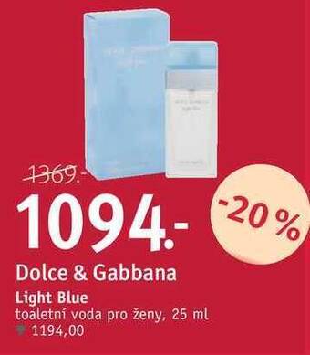 Rossmann Dolce & gabbana light blue toaletní voda pro ženy, 25 ml nabídka
