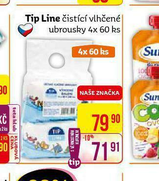 Teta Tip line čistící vlhčené ubrousky nabídka