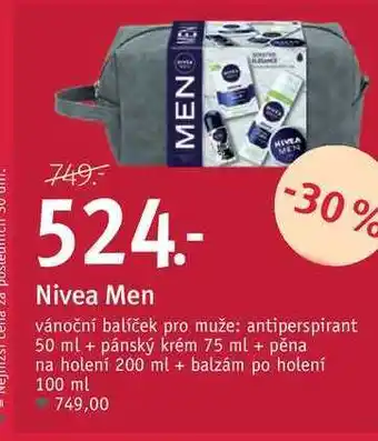 Rossmann Nivea men vánoční balíček pro muže nabídka