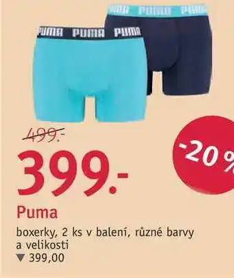 Rossmann Puma boxerky, 2 ks nabídka