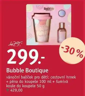Rossmann Bubble boutique vánoční balíček pro děti nabídka