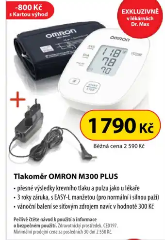 Dr. Max Tlakoměr OMRON M300 PLUS nabídka