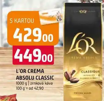 Terno L'or crema absolu classic 1000 g nabídka