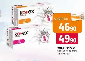 Terno Kotex tampony 16 ks nabídka