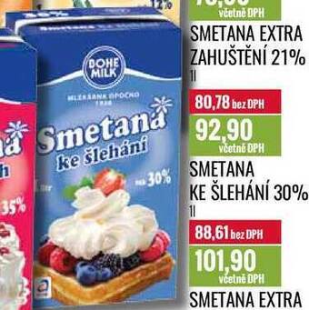 Ratio Smetana ke šlehání 30% 1l nabídka