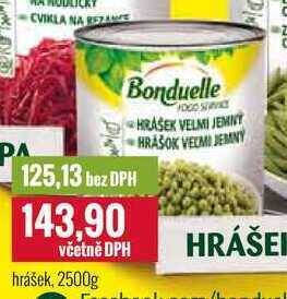 Ratio Bonduelle hrášek, 2500g nabídka