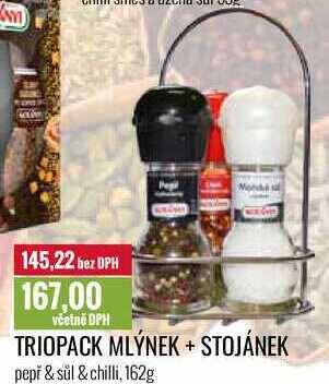 Ratio Triopack mlýnek + stojánek nabídka