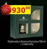 BENE Nápoje Diplomático reserva exclusiva 700 ml + 2 skleničky nabídka