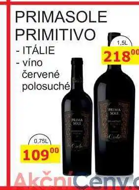 BENE Nápoje Primasole primitivo itálie víno červené polosuché, 0,75 l nabídka