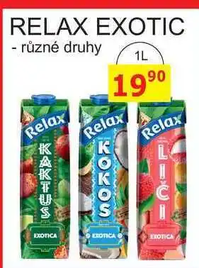 BENE Nápoje Relax exotic, 1 l nabídka