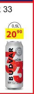BENE Nápoje Budvar 33, 0,5 l nabídka