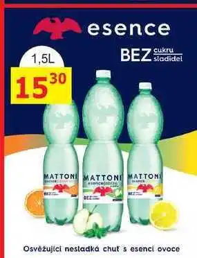 BENE Nápoje Mattoni esence, 1,5 l nabídka