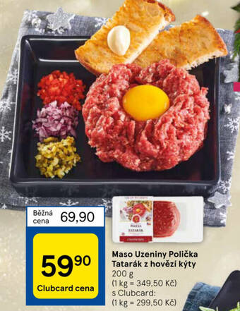 Tesco Maso Uzeniny Polička Tatarák z hovězí kýty 200 g nabídka