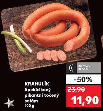 Kaufland KRAHULÍK Špekáčkový pikantní točený salám 100 g nabídka