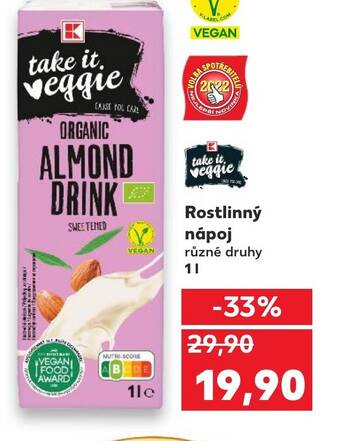 Kaufland Rostlinný nápoj různé druhy nabídka