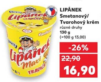 Kaufland LIPÁNEK Smetanovy/ Tvarohový krém nabídka