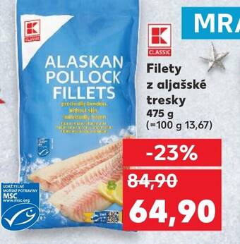 Kaufland Filety z aljašské tresky nabídka