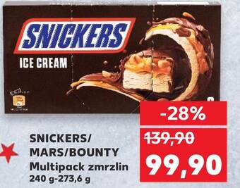 Kaufland SNICKERS/ MARS/BOUNTY Multipack zmrzlin 240 g-273,6 g nabídka
