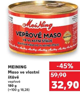 Kaufland MEINING Maso ve vlastní šťávě nabídka
