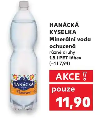 Kaufland HANÁCKÁ KYSELKA Minerální voda ochucená nabídka