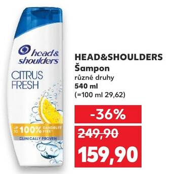 Kaufland HEAD&SHOULDERS Šampon nabídka