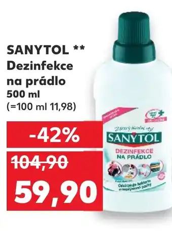 Kaufland SANYTOL ** Dezinfekce na prádlo nabídka