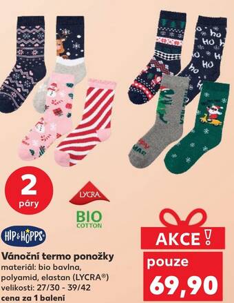 Kaufland Vánoční termo ponožky nabídka