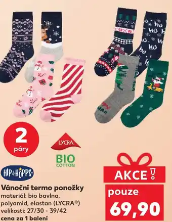 Kaufland Vánoční termo ponožky nabídka