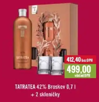 Ratio TATRATEA 42% Broskev 0,7 L+ 2 skleničky nabídka