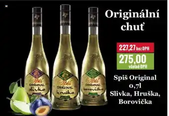 Spiš Original 0,7L Slivka, Hruška, Borovička