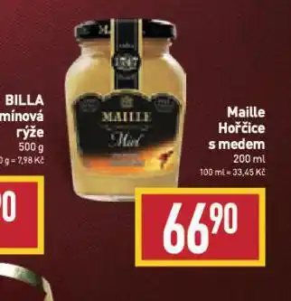 Billa Maille hořčice s medem nabídka