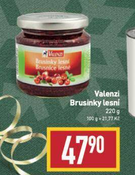 Billa Valenzi brusinky lesní nabídka