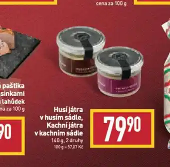 Billa Kachní játra v kachním sádle nabídka