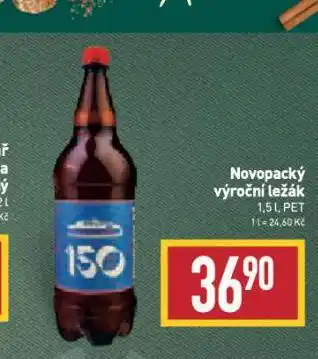 Billa Pivo novopacký výroční ležák nabídka