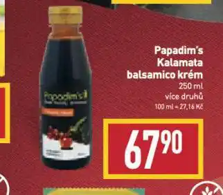 Billa Papadim's kalamata balsamico krém nabídka